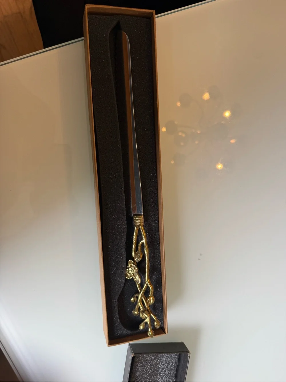 Michael Aram Decorative Gold Branch Handle Serrated knife